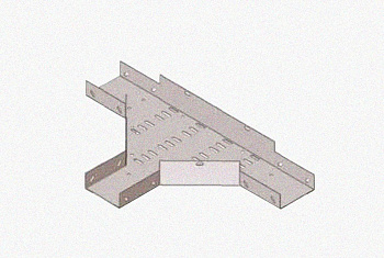 Лоток тройниковый замковый перфорированный ОТЗ 600х100 УХЛ1, горячее цинкование, S1,5