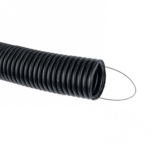 Труба гофр, ПНД с протяжкой d50 мм (20 м) черная EKF-Plast фото 3