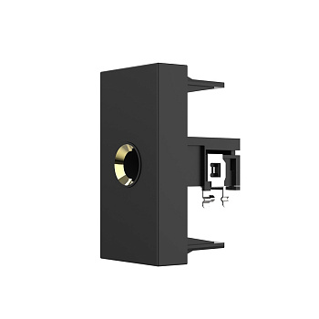 Розетка стерео аудио TRS 6.3 jack черная (механизм) Livolo