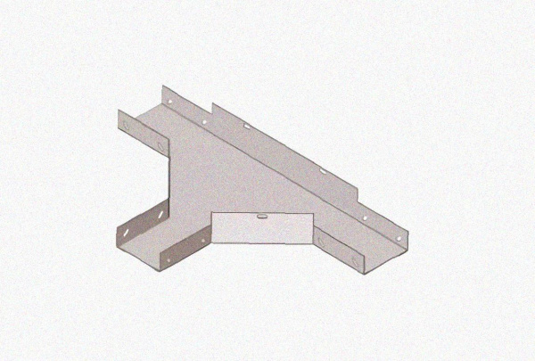 Лоток тройниковый замковый глухой ОТЗГ 100х50 (Rп300) УХЛ1, радиус поворота трассы 300 мм, горячее цинкование S1,5