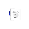 Розетка встраиваемая Voltum S70 с заземлением и защитными шторками, 16А, с USB, A+C, (белый глянцевый)