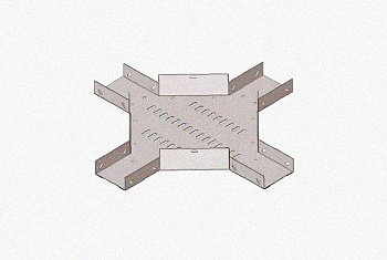 Лоток крестообразный замковый глухой КМЗГ 80х80 УТ1,5, горячее цинкование, S1,0
