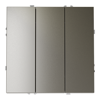 Выключатель встраиваемый Voltum S70 трехклавишный 10А, (шелк)