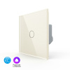Одноклавишный умный сенсорный выключатель EC, 1 пост, цвет жемчужный Livolo