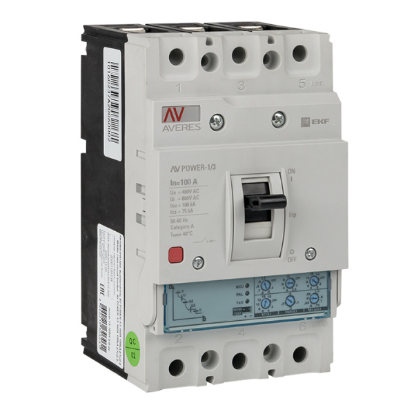 Выключатель автоматический AV POWER-1/3 100А 100кА ETU2,0 AVERES EKF Выключатель автоматический AV POWER-1/3 100А 100кА ETU2,0 AVERES EKF