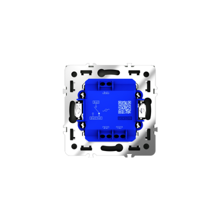 Проходной переключатель встраиваемый Voltum S70 одноклавишный 10А, (титан)