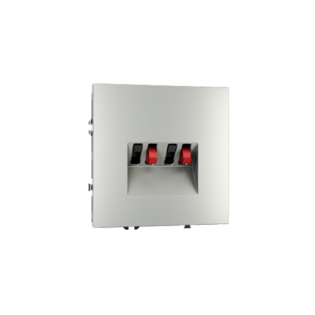 Розетка акустическая встраиваемая Voltum S70 4-местная, (сталь)