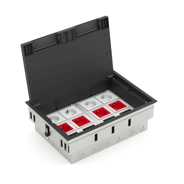 Donel Лючок в пол 24 мод. (12 мод. 45х45 мм.), крышка ABS +гальванизированная стальная вставка