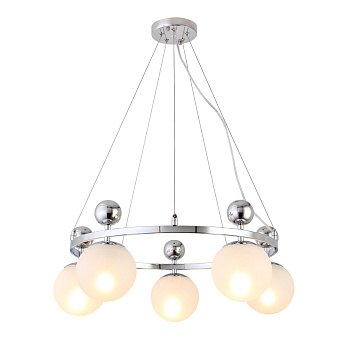 Люстра подвесная Хром/Белый E27 5*60Вт SLE106103-05 EVOLUCE