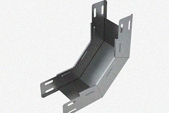 Лоток замковый глухой КПЗГ 150х100-90 УХЛ1 для поворота трассы вверх на 90, оцинкованный лист, S1,0
