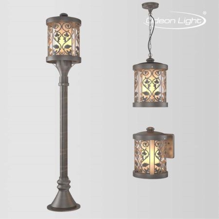 Уличный настен св-к IP44 E27 100W 220V LAGRA патина коричневый ODEON LIGHT