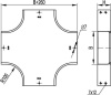Ответвитель DPX крестообразный 400х100, горячеоцинкованный DKC