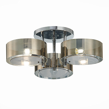 Люстра потолочная Хром/Дымчатый E27 3*40Вт SL483.702.03 EVOLUCE