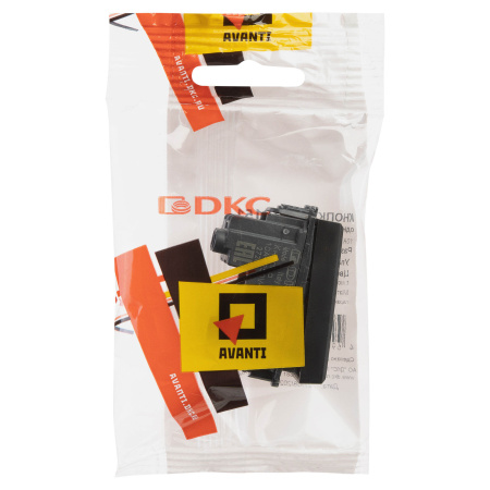 Кнопка модульная, "Avanti", "Черный матовый", 1 модуль DKC