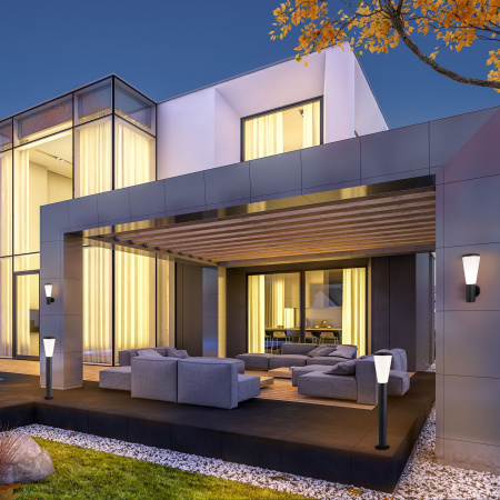 Настенный уличный светильник 1*E27 серый IP54 (a049710) Elektrostandard