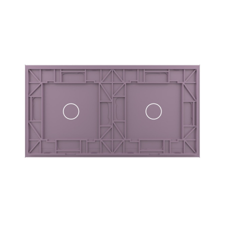 Панель для двух сенсорных выключателей, 2 клавиши (1+1), цвет розовый, стекло Livolo