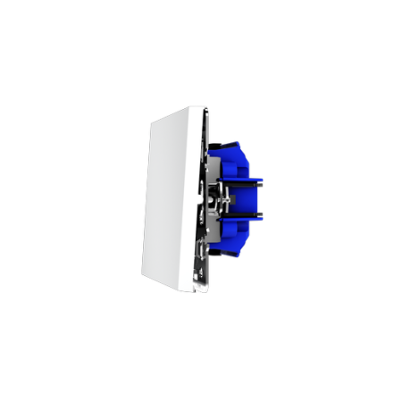 Выключатель с самовозвратом встраиваемый Voltum S70 одноклавишный 10А, (белый матовый)