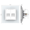 Розетка КОМП RJ-45 двойная Белая Livolo