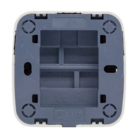 Минск Выключатель 2-клавишный ОП 10А белый Basic EKF