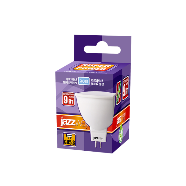 Лампа светодиодная LED 9 Вт GU5.3 220В JazzWay