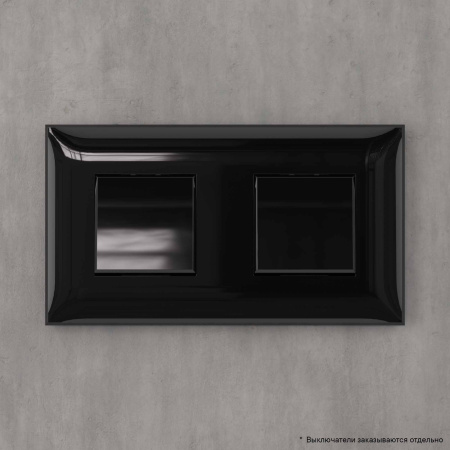 Рамка "Avanti", "Черный квадрат", 2 поста (4 мод.) DKC