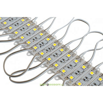 Модуль св/д SMD5050 2 LED холодные белые в силиконе MINI
