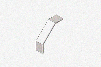 Крышка лотка замкового КЛСЗ 400х80-90 УТ1,5 для поворота трассы вниз на 90, оцинкованный лист S1,5