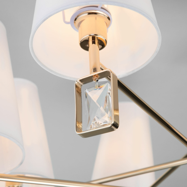 Потолочная люстра с абажурами 8*E14 40Вт золото IP20 Milazzo (60137/8 золото) Eurosvet