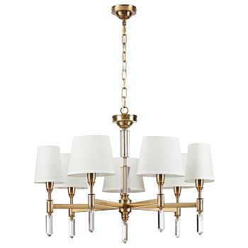 Люстра E14 7*40W LONDON бронзовый/белый/ткань ODEON LIGHT
