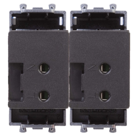 USB зарядное устройство модульное, "Avanti", "Закаленная сталь", 2модуля DKC