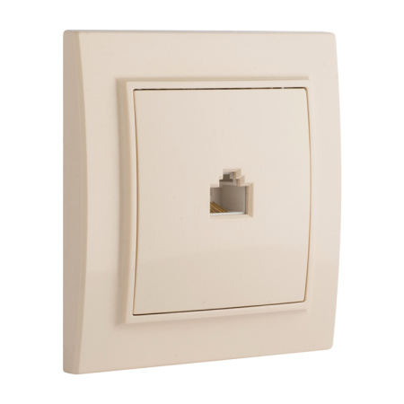 Минск Розетка RJ-45 1-мест, СП бежевый EKF
