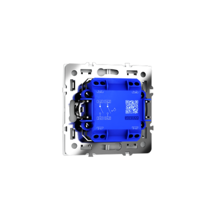 Выключатель с самовозвратом встраиваемый Voltum S70 двухклавишный 10А, (белый матовый)