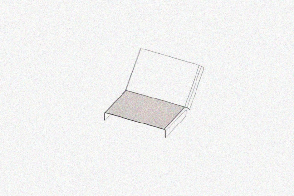 Крышка лотка КЛП 250х50-45 У3 для поворота трассы вверх на 45, окрашенная, S1,0