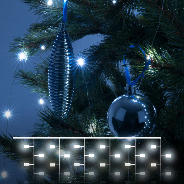 Гирлянда занавес "Роса" белый 2*3м IP20 (200-004 белый) Eurosvet