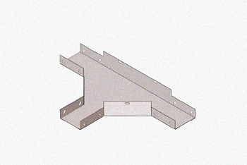 Лоток тройниковый глухой ОТГ 100х65 У3, окрашенный, S1,5