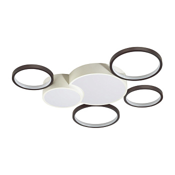 Люстра потолочная димм.с ДУ LED 100W 6600Лм 220V NORBERT белый,черный LUMION