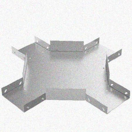 Лоток крестообразный замковый глухой КМЗГ 200х100 УТ1,5, горячее цинкование, S1,0