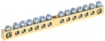 Шина PEN "земля-ноль" 6х9мм 14/1 (14групп/крепеж по центру) IEK