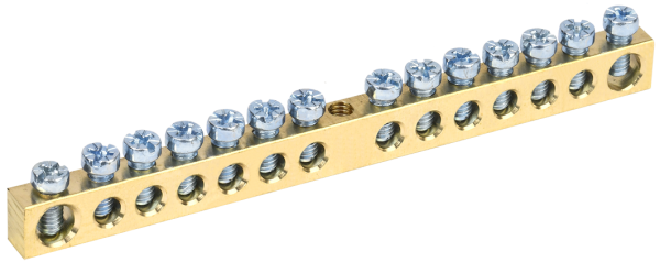 Шина PEN "земля-ноль" 6х9мм 14/1 (14групп/крепеж по центру) IEK