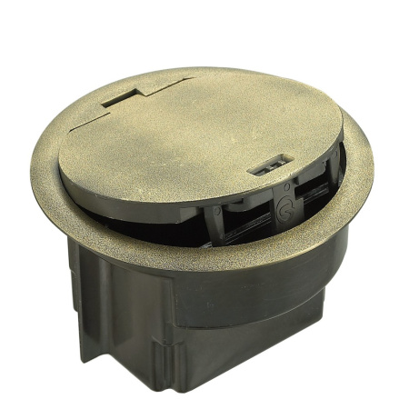 Donel Лючок в пол 4 мод. (2 мод. 45х45 мм.), античная латунь, круглый, металл, IP65, (с уст. набором)