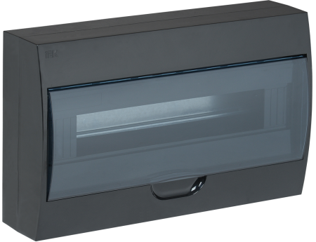 Корпус пластиковый ЩРН-П-18 IP41 черный KREPTA 3 IEK