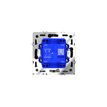 Выключатель встраиваемый Voltum S70 двухклавишный с подсветкой 10А, (черный матовый)