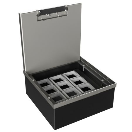 Donel Лючок в пол 24 мод. (12 мод. 45х45 мм.), металл, в уровень с напольным покрытием