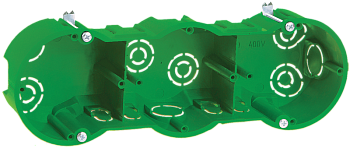 Коробка установочная КМ40024 3-х местная 212х70x45мм для полых стен IEK