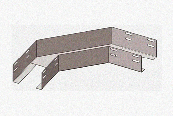 Лоток угловой замковый перфорированный КГЗ 100х60-90 УТ1,5 поворот на 90, горячее цинкование, S1,5