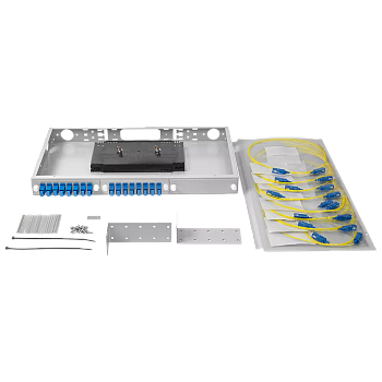 Кросс оптический 19" (ШКОС) укомплектованный на 16 SC портов