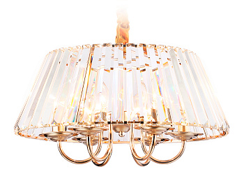Подвесная люстра с хрусталем TR5039/6 GD/CL золото/прозрачный E14/6 max 40W D496*256 Ambrella Light