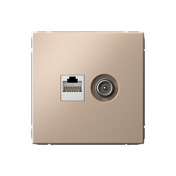 ARTGALLERY РОЗЕТКА двойная ТВ + компьютерная RJ45, кат. 5Е, ПЕСОЧНЫЙ Systeme Electric