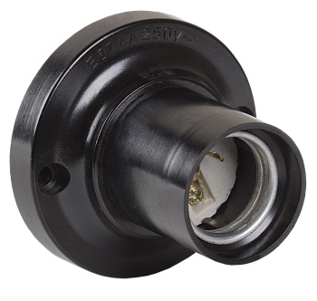 Патрон потолочный Пкб27-04-К21 карболитовый Е27 черный (индивидуальный пакет) IEK