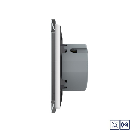 Сенсорный импульсный выключатель сухой контакт 2 клавиши 1 модуль Белый Livolo